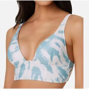 Bikini Swim Top Abalone Blue Tie Dye Size Large BAR III $48 - NWT Small